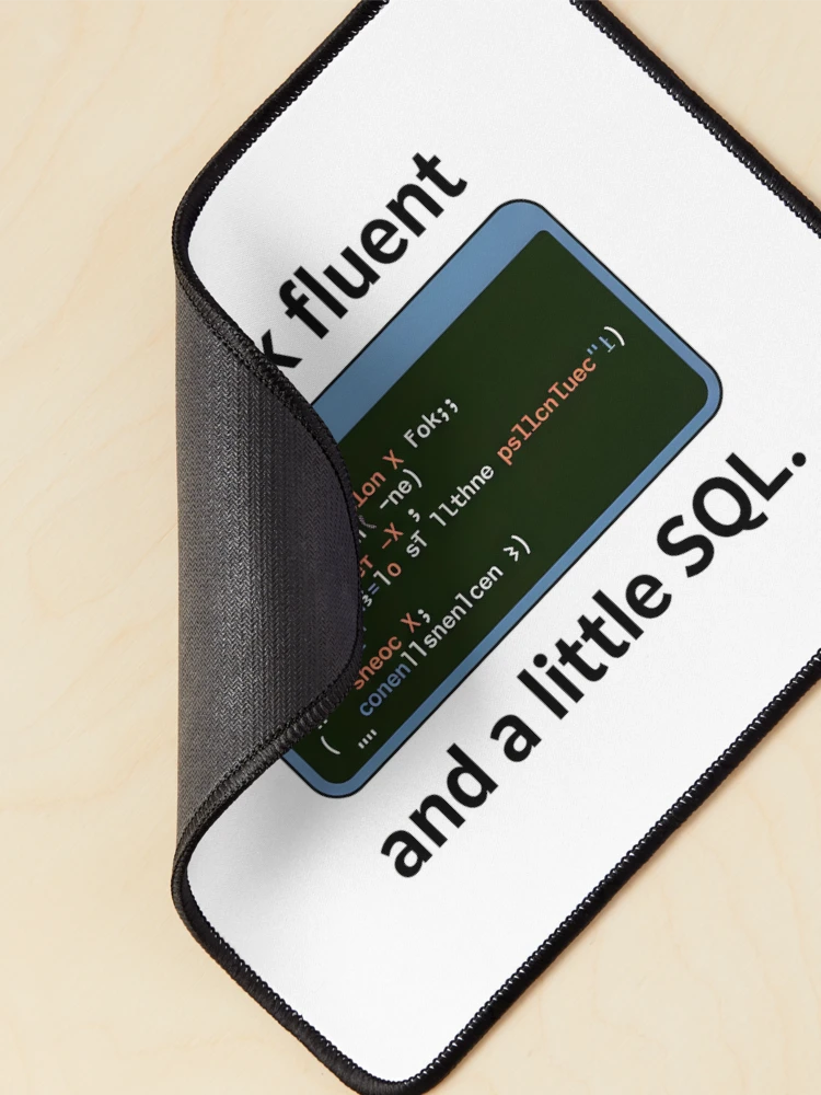 Thumbnail 2 of 5, Mouse Pad, Fluent Python SQL Minimalist Code Developer designed and sold by Linnea-Arts.