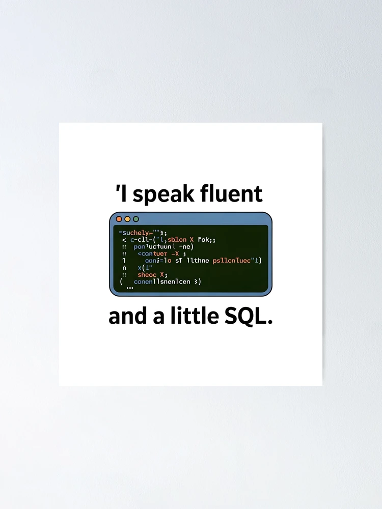 Thumbnail 1 von 3, Poster, Fluent Python SQL Minimalist Code Developer designt und verkauft von Linnea-Arts.