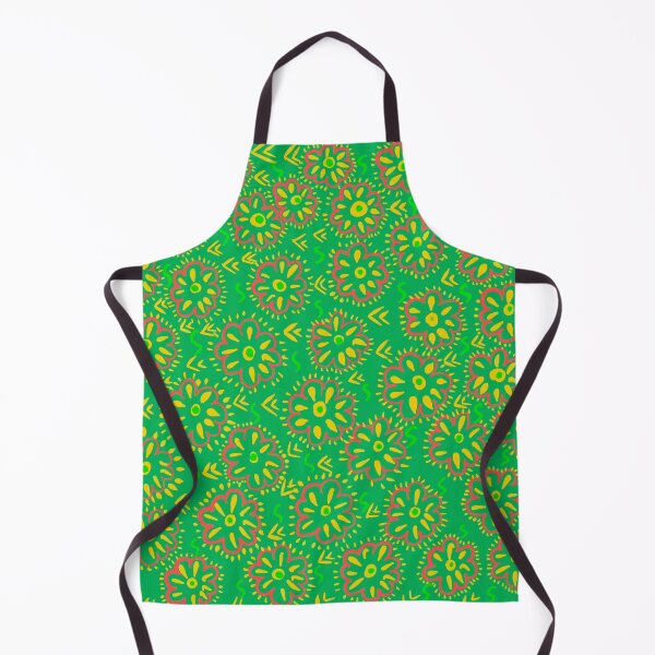 Item preview, Retro green Abstract Flower Pattern | Cute flowers pattern design designed and sold by Swati's Digital Den.