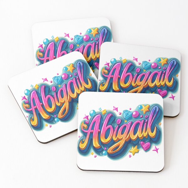 Item preview, Abigail – Colorful 3D Lettering Design designed and sold by AlexLineArt.