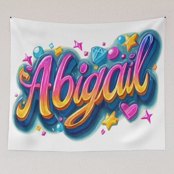 Item preview, Abigail – Colorful 3D Lettering Design designed and sold by AlexLineArt.
