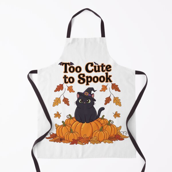 Item preview, black cat Halloween "Too Cute to Spook" - Pumpkins & Autumn designed and sold by designwiss.