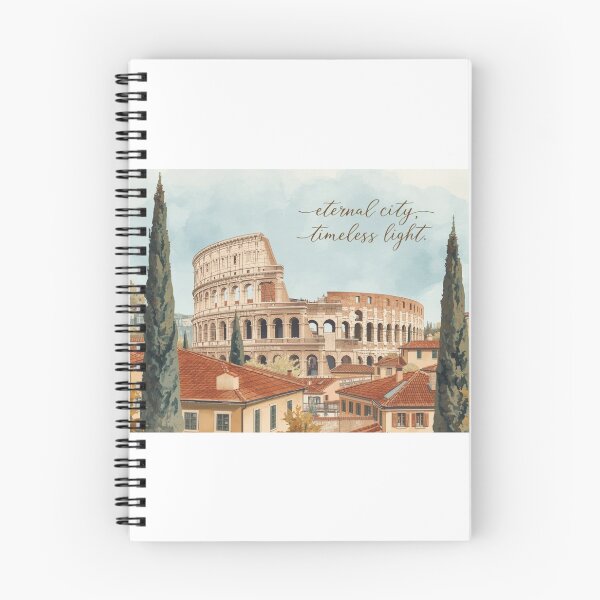 Item preview, Roman amphitheater among cypress trees and Mediterranean rooftops of Rome designed and sold by StormArte.