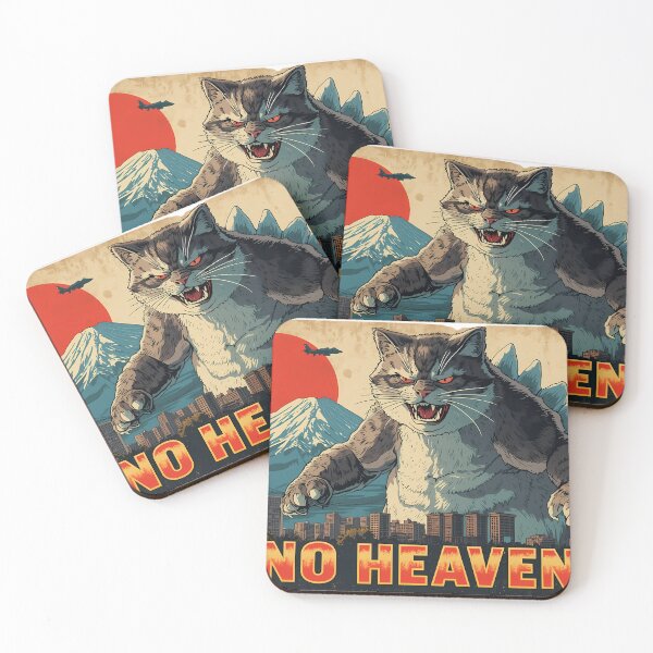Item preview, Cat zilla Kaiju Cat – Giant Monster Kitty Retro Japanese Poster funny t shirt  #KaijuCat #Catzilla #MonsterCat #RetroJapan #AnimePoster #CatLovers #JapaneseArt #FunnyCatArt #PopArtStyle #GodzillaVibes designed and sold by No Heaven.