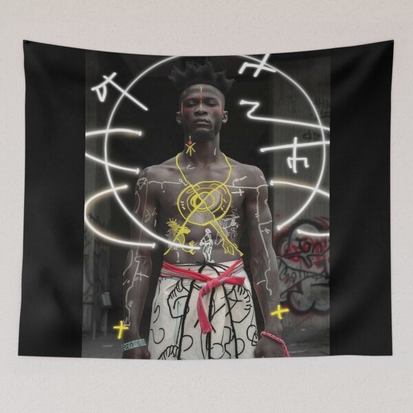 Item preview, GraffitX Chaos Oracle – Abstract Street Surreal Portrait Art designed and sold by Blackcanvas444.