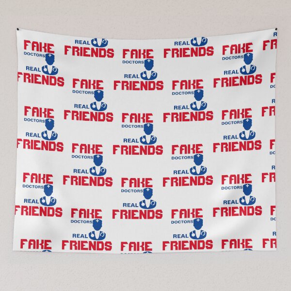Item preview, Fake doctors real friends - funny quotes designed and sold by pureLinen.