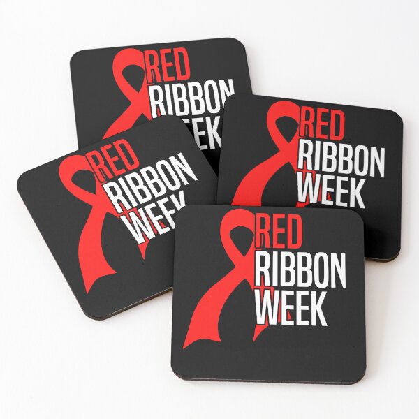 Item preview, Red Ribbon Week – Bold Awareness Ribbon Drug-Free Prevention  designed and sold by Alluka Brand.