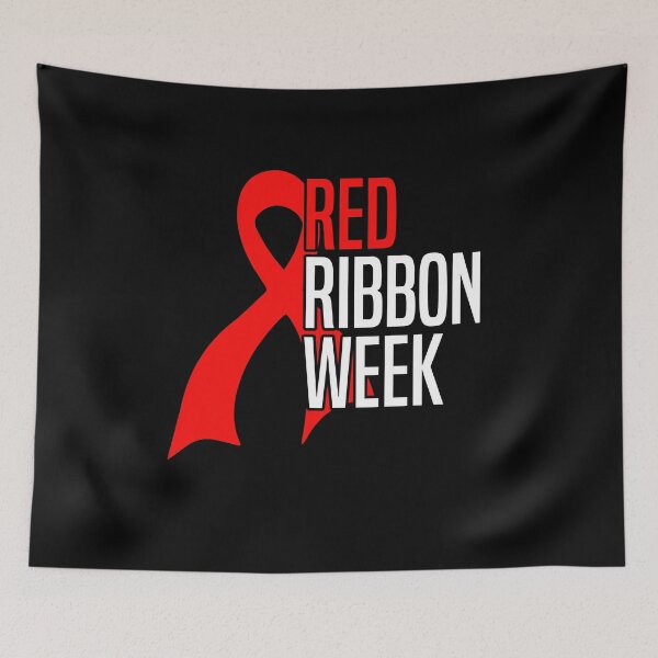 Item preview, Red Ribbon Week – Bold Awareness Ribbon Drug-Free Prevention  designed and sold by Alluka Brand.
