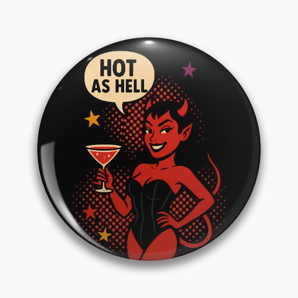 Aperçu de l'œuvre Femme Diable – Personnage Pop Art d'Halloween créée et vendue par DebuggedDressed.