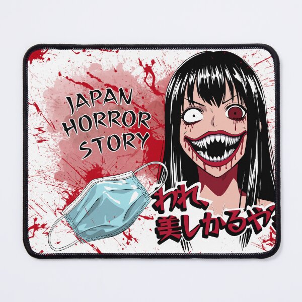 Item preview, Slit-Mouthed Woman (Kuchisake-Onna) - Japanese Horror Urban Legend - ONLY WHITE BACKGROUND designed and sold by NekoPrintStudio | NEOKOt.