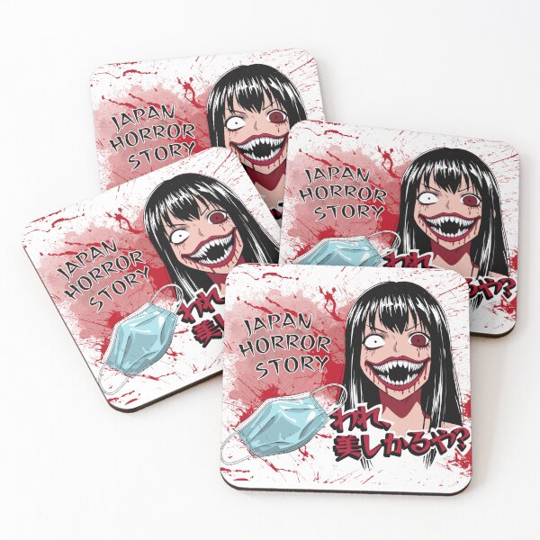 Item preview, Slit-Mouthed Woman (Kuchisake-Onna) - Japanese Horror Urban Legend - ONLY WHITE BACKGROUND designed and sold by NekoPrintStudio | NEOKOt.