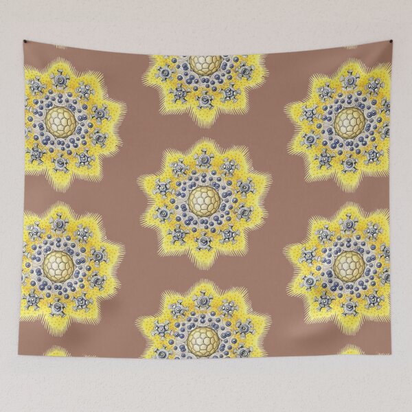 Item preview, Retro Science - Haeckel Vintage Art -  Polycyttaria - Mocha Brown designed and sold by FUNKARIUM.