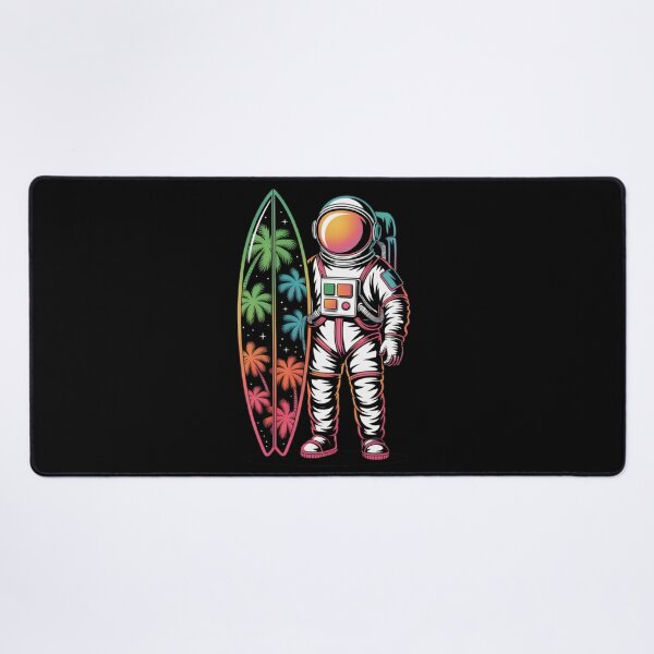 Item preview, Surfboard Astronaut – Summer Neon Space Explorer Design designed and sold by ColorSplash123.