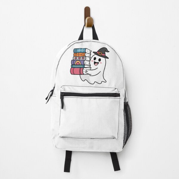 Item preview, Cute Cartoon Ghost with Witch Hat and Colorful Books designed and sold by RuweisVibes.