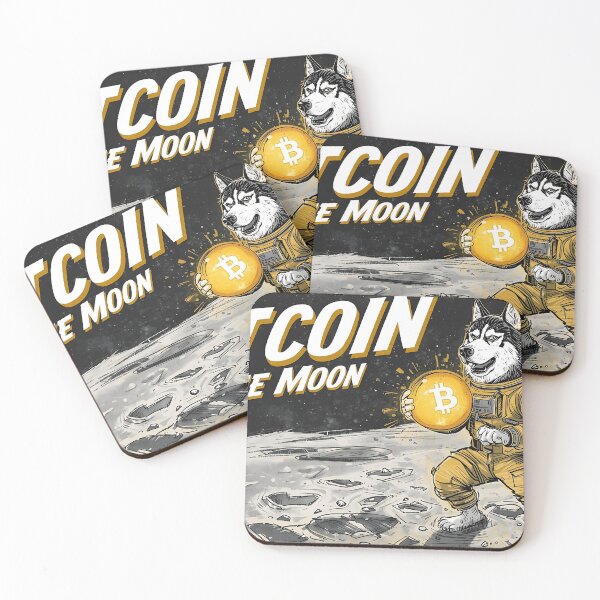 Item preview, Bitcoin To The Moon Astronaut Husky Crypto Art funny t-shirt designed and sold by No Heaven.