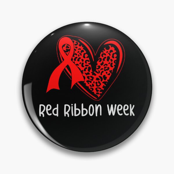 Item preview, Red Ribbon Week – Leopard Heart Awareness Ribbon Drug-Free  designed and sold by Alluka Brand.