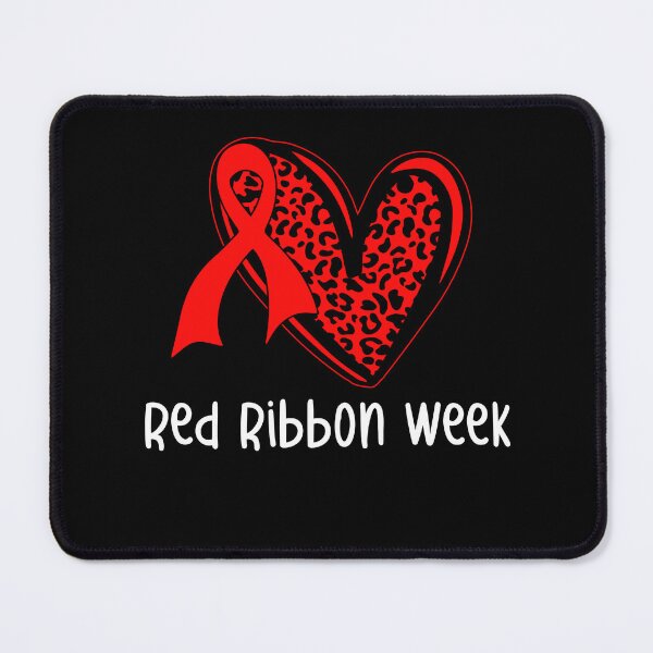 Item preview, Red Ribbon Week – Leopard Heart Awareness Ribbon Drug-Free  designed and sold by Alluka Brand.