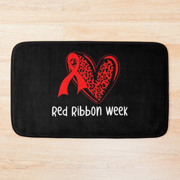 Item preview, Red Ribbon Week – Leopard Heart Awareness Ribbon Drug-Free  designed and sold by Alluka Brand.