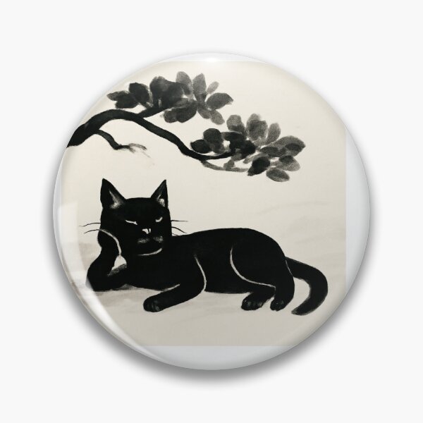 Item preview, Black Cat Contemplating in Silence 静けさの中で思索する黒猫 designed and sold by TakaArtWorks.