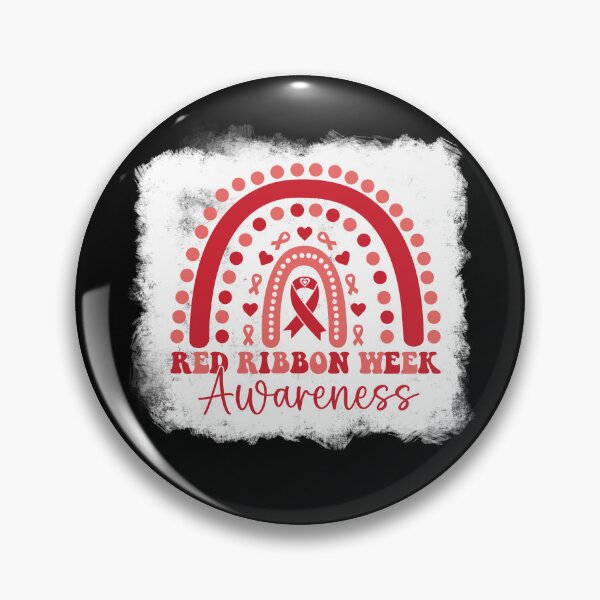 Item preview, Red Ribbon Week Awareness – Rainbow Heart Drug-Free Prevention  designed and sold by Alluka Brand.