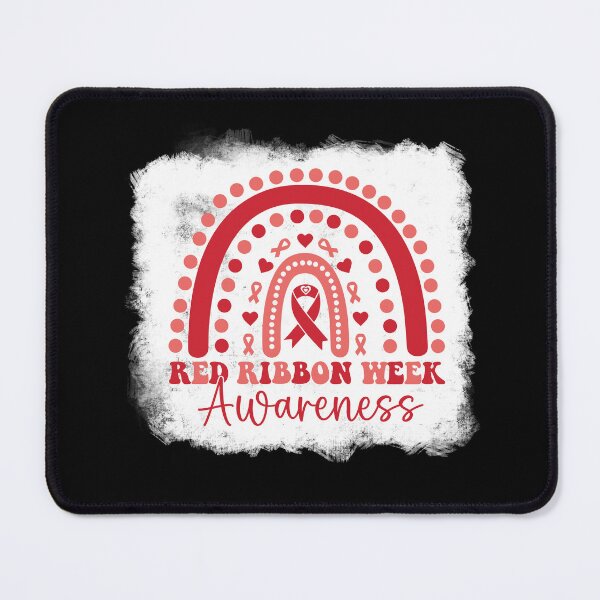 Item preview, Red Ribbon Week Awareness – Rainbow Heart Drug-Free Prevention designed and sold by Alluka Brand.
