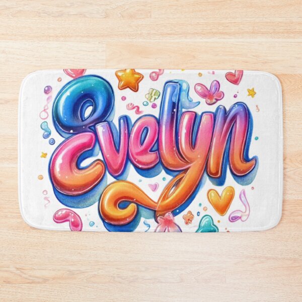 Item preview, Evelyn – Colorful 3D Lettering Design designed and sold by AlexLineArt.