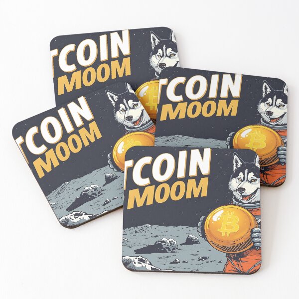 Item preview, Bitcoin To The Moon Astronaut Husky Crypto Art funny t-shirt  designed and sold by No Heaven.