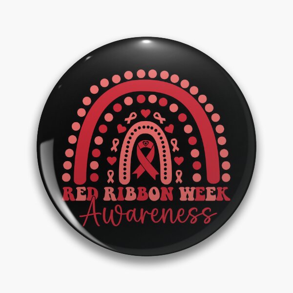 Item preview, Red Ribbon Week Awareness – Rainbow Heart Drug-Free Prevention  designed and sold by Alluka Brand.