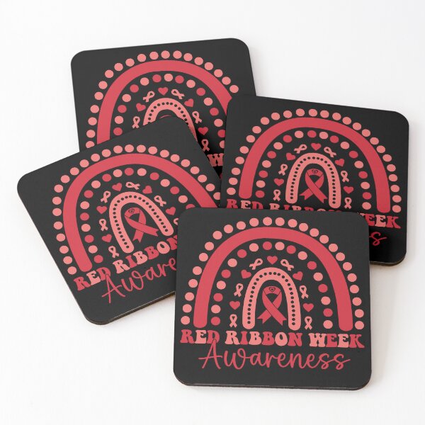 Item preview, Red Ribbon Week Awareness – Rainbow Heart Drug-Free Prevention  designed and sold by Alluka Brand.