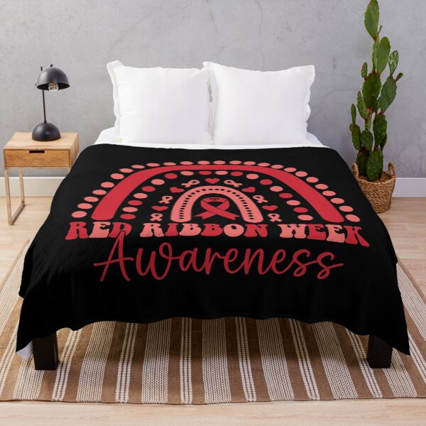Item preview, Red Ribbon Week Awareness – Rainbow Heart Drug-Free Prevention  designed and sold by Alluka Brand.