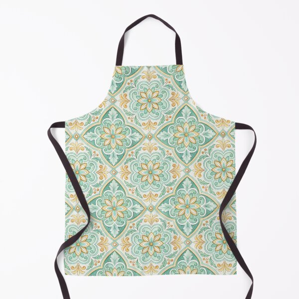 Item preview, Ceramic Sicilian Tiles Green Majolica Pattern designed and sold by hurmerinta.