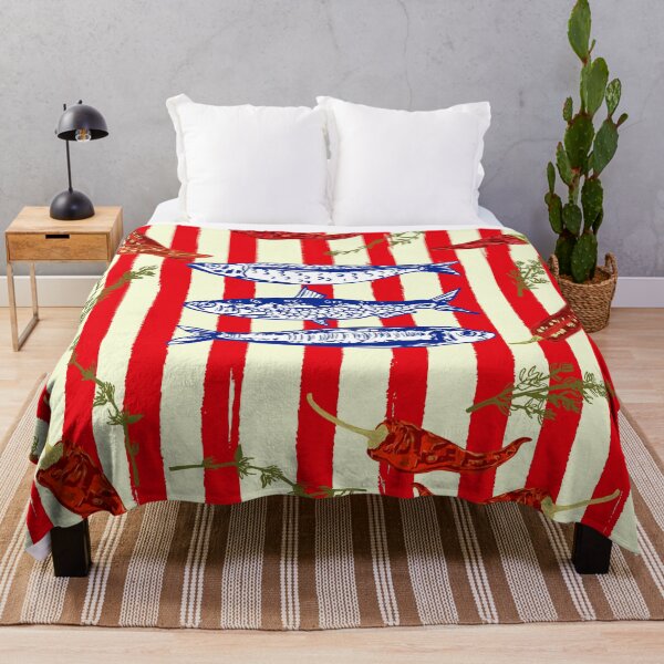 Item preview, Hot Chili Sardines with Vintage Stripes designed and sold by MaiZephyr.