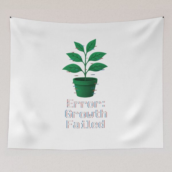 Item preview, Error: Growth Failed – Glitch Plant Aesthetic Design designed and sold by cocoshopdesign.