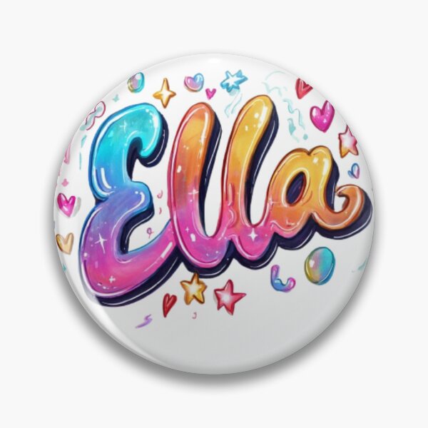 Item preview, Ella – Colorful 3D Lettering Design designed and sold by AlexLineArt.