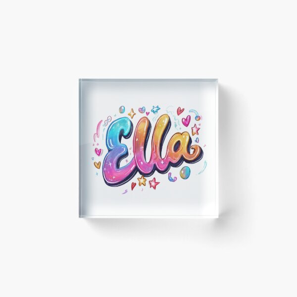 Item preview, Ella – Colorful 3D Lettering Design designed and sold by AlexLineArt.