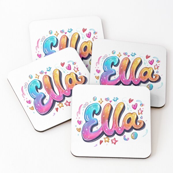 Item preview, Ella – Colorful 3D Lettering Design designed and sold by AlexLineArt.