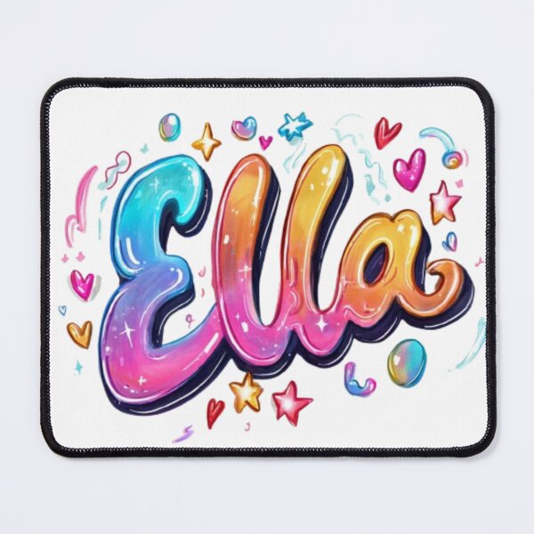 Item preview, Ella – Colorful 3D Lettering Design designed and sold by AlexLineArt.