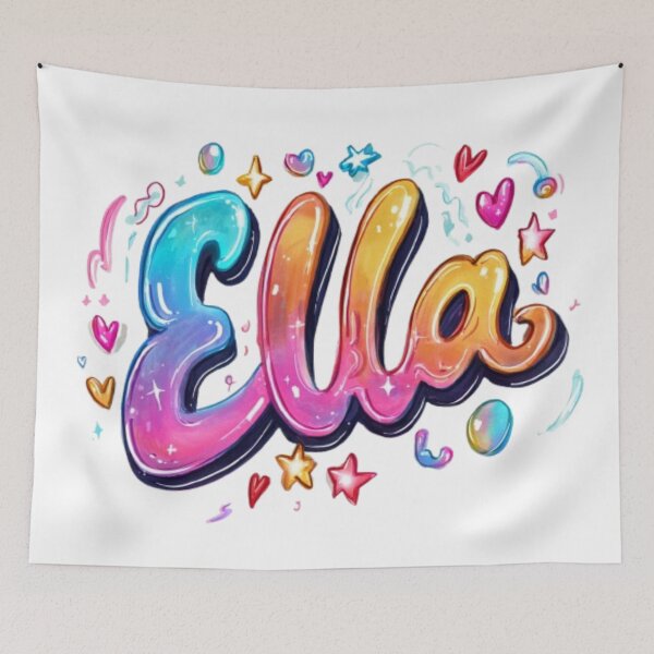 Item preview, Ella – Colorful 3D Lettering Design designed and sold by AlexLineArt.