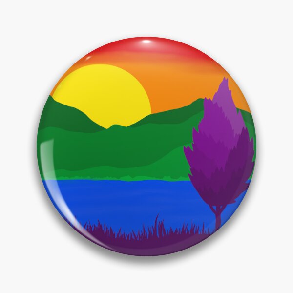 Item preview, LGBTQIA Pride landscape - subtle pride design designed and sold by ggargoyles.
