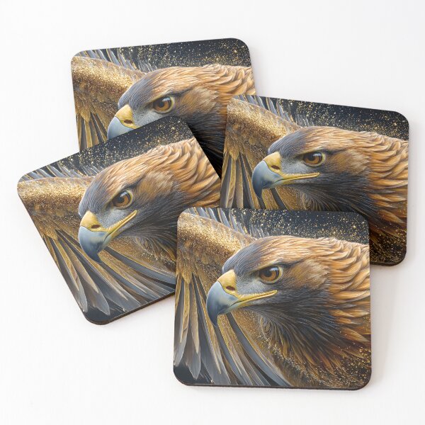 Item preview, Majestic Golden Eagle in Dynamic Flight Pose designed and sold by Artessie.