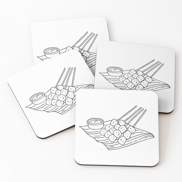 Item preview, A bundle of satay sticks on banana leaf with dipping sauce designed and sold by rasagamastore.