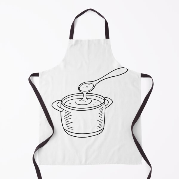 Item preview, A spoon stirring sauce slowly in a small pot designed and sold by rasagamastore.