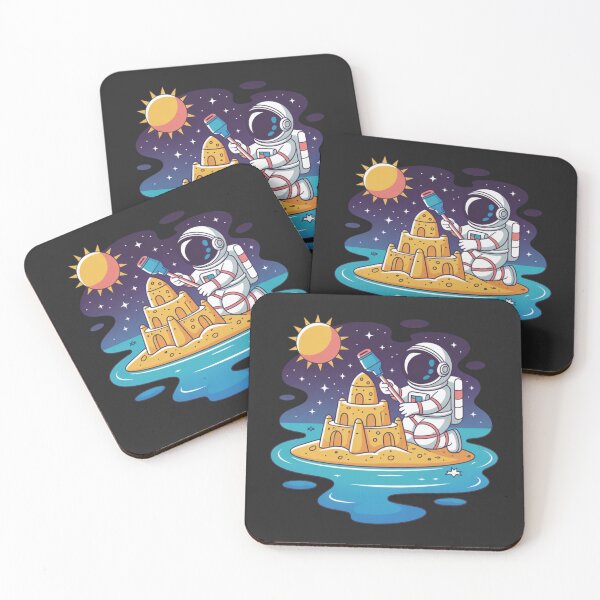 Item preview, Sandcastle Astronaut – Funny Summer Beach Space Explorer Design designed and sold by ColorSplash123.