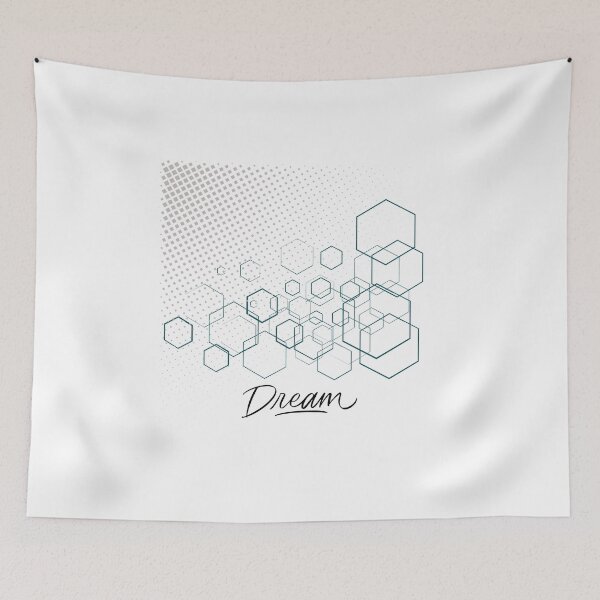 Item preview, Geometric Hexagon Dream Quote Abstract designed and sold by Happyfreedom.