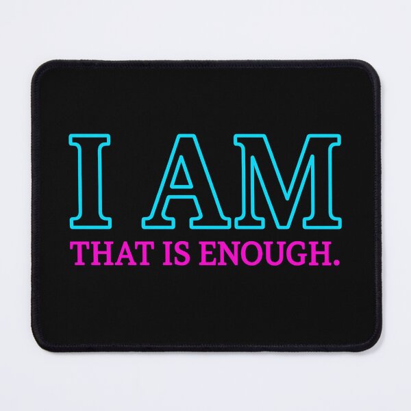Item preview, ✨ I AM That is Enough – Neon Motivational Quote Design ✨ designed and sold by Softly Studio.
