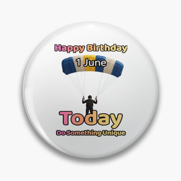 Item preview, Birthday Parachutist 1 June designed and sold by ariksworld.