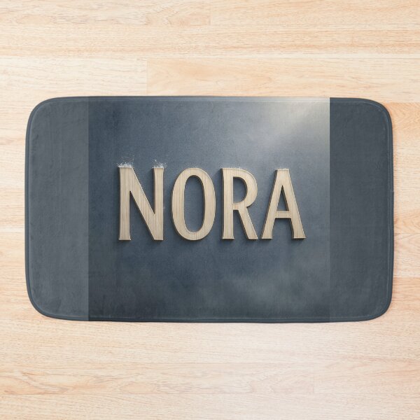 Item preview, NORA Nordic Birch Name Print – Minimal Wood Inlay on Slate Wall with Frost designed and sold by VoidBloom Studio.