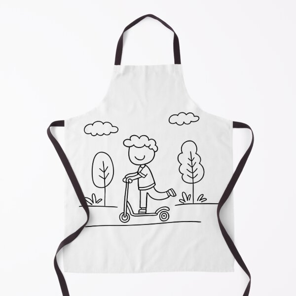 Item preview, A child riding a scooter along a quiet sidewalk designed and sold by rasagamastore.