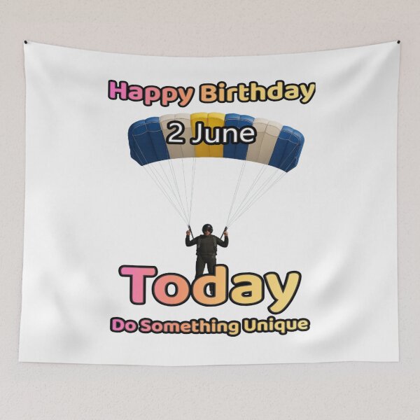 Item preview, Birthday Parachutist 2 June designed and sold by ariksworld.