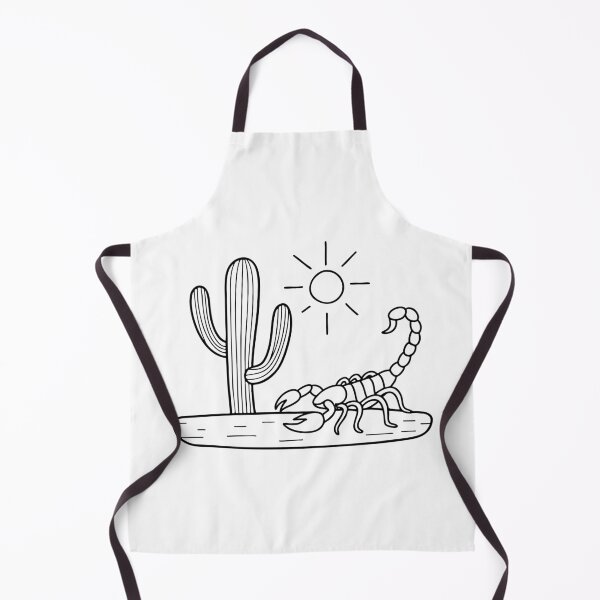 Item preview, A scorpion pausing beside a cactus in a quiet landscape designed and sold by rasagamastore.